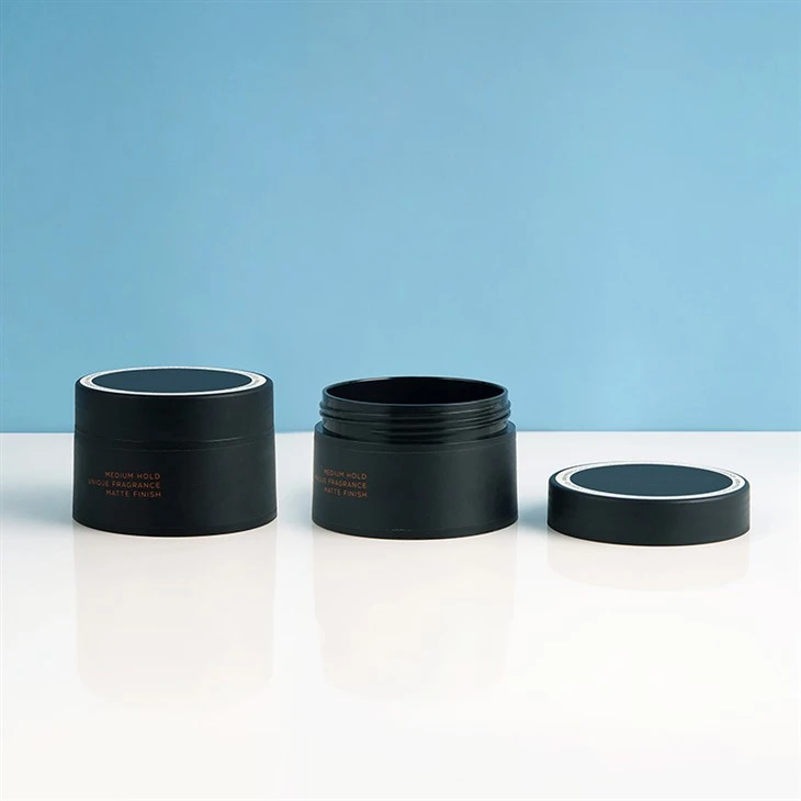 Black Color Face Cream Packaging Jar